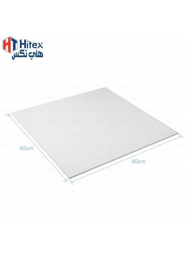 هيتكس بلاط سقف جبس - 600x600x7 مم، عبوة من ٨ قطع | ألواح سقف متينة سهلة التنظيف والمسح، مناسبة للمكاتب والمنازل والمستشفيات والاستخدامات التجارية - Image 3